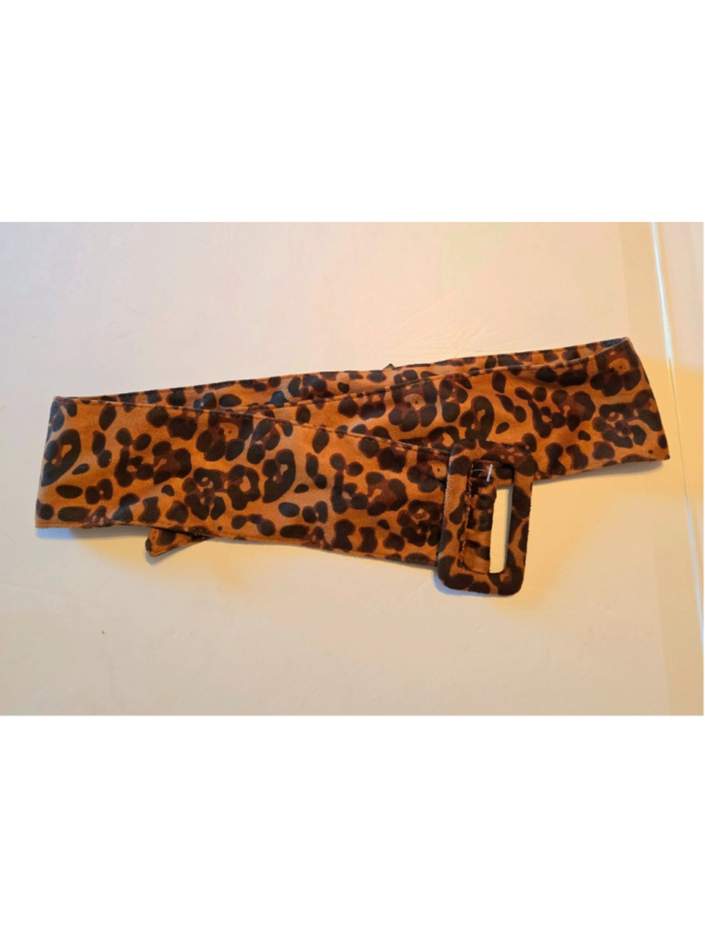 Y2K leopard print belt NWT